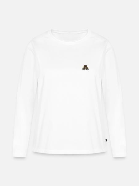 Regenbogen Teddy - Frauen Premium Bio Langarmshirt - Weiß
