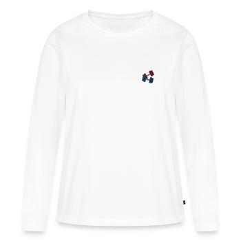 Cloches muettes - T-shirt manches longues Premium bio Femme - blanc - Devant - Julia (174cm)