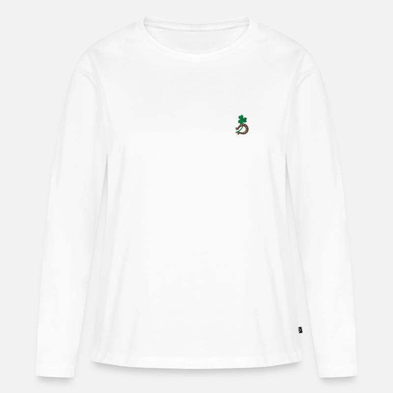 Luck - Frauen Premium Bio Langarmshirt - Weiß