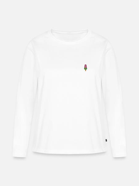 Eis am Stiel - Frauen Premium Bio Langarmshirt - Weiß
