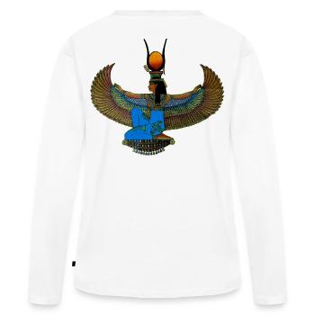 DEESSE ISIS CREATION Louis RUNEMBERG © Adagp - T-shirt manches longues Premium bio Femme - blanc - Dos - Julia (174cm)