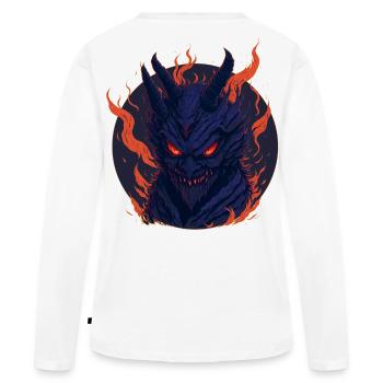 Lucifer - T-shirt manches longues Premium bio Femme - blanc - Dos - Julia (174cm)