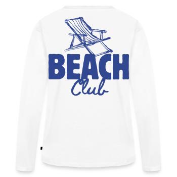 vacances, vacances la mer - T-shirt manches longues Premium bio Femme - blanc - Dos - Julia (174cm)
