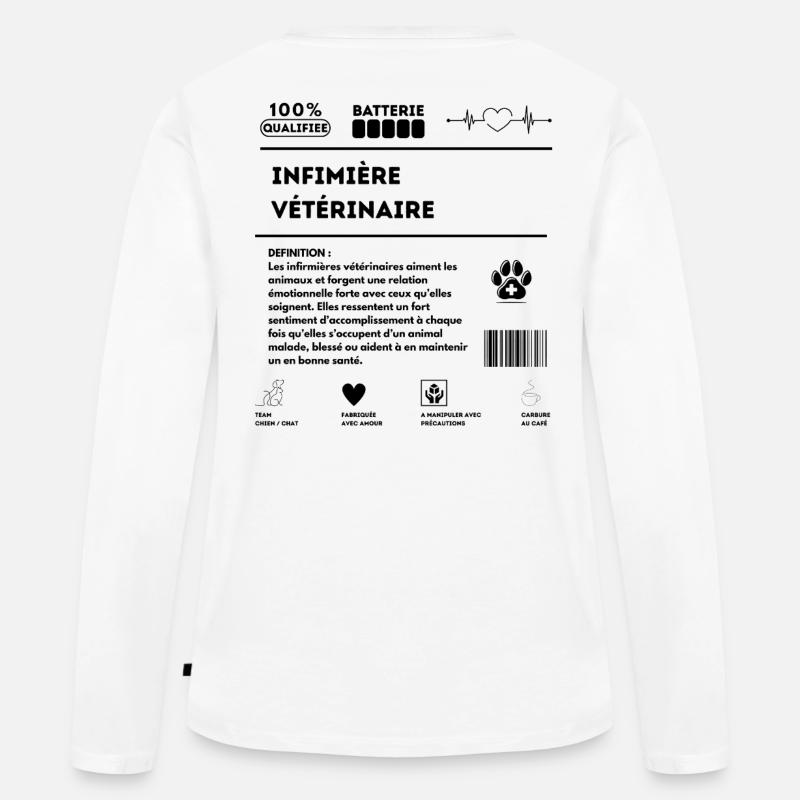 ASV_chien_chat_-1- - Frauen Premium Bio Langarmshirt - Weiß