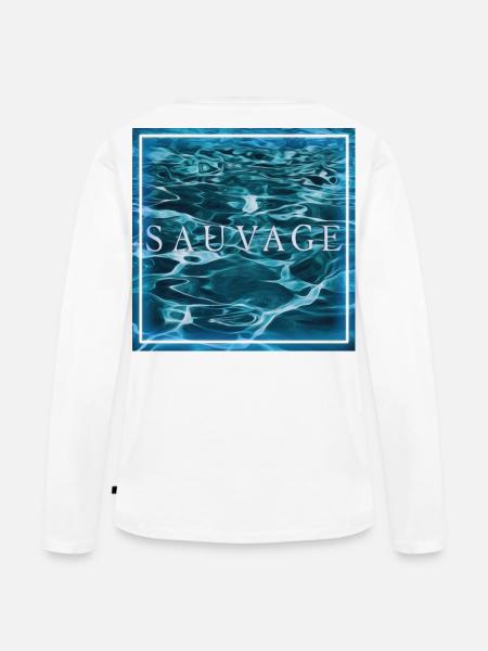 Water Sauvage - Frauen Premium Bio Langarmshirt - Weiß