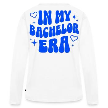 Bachelor Era Studium Universität Ausbildung - Frauen Premium Bio Langarmshirt - Weiß - Hinten - Julia (174cm)
