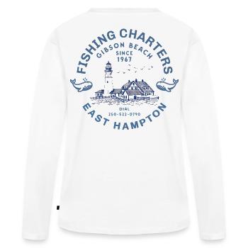 Fishing Charter East Hampton - T-shirt manches longues Premium bio Femme - blanc - Dos - Julia (174cm)