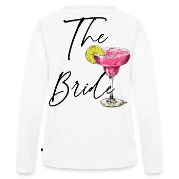 LA RIDE ! Cocktail & Divertissement - T-shirt manches longues Premium bio Femme - blanc - Dos - Julia (174cm)