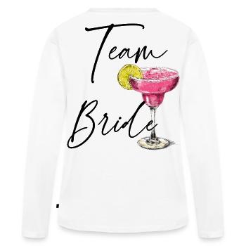 margarita_glas_mit_limone_team_bride - Women's Premium Organic Long Sleeve Shirt - white - Back - Julia (174cm)