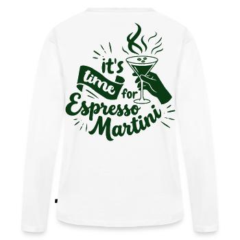 Espresso Martini Design graphique - T-shirt manches longues Premium bio Femme - blanc - Dos - Julia (174cm)