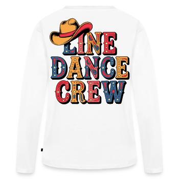 Équipe de danse en ligne - T-shirt manches longues Premium bio Femme - blanc - Dos - Julia (174cm)