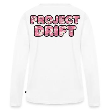 Car Tuning Motiv Project Drift Camo Rosa - Women's Premium Organic Long Sleeve Shirt - white - Back - Julia (174cm)