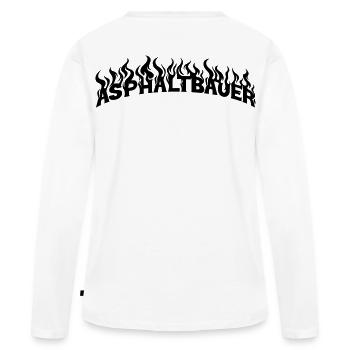 Asphalt Builder - Women's Premium Organic Long Sleeve Shirt - white - Back - Julia (174cm)