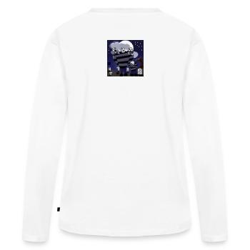 Prisonniers dans l’ombre dans le cimetière - T-shirt manches longues Premium bio Femme - blanc - Dos - Julia (174cm)