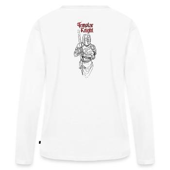 Templar Knight - T-shirt manches longues Premium bio Femme - blanc - Dos - Julia (174cm)