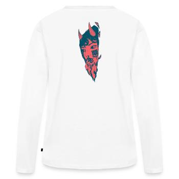 Démone manga - T-shirt manches longues Premium bio Femme - blanc - Dos - Julia (174cm)
