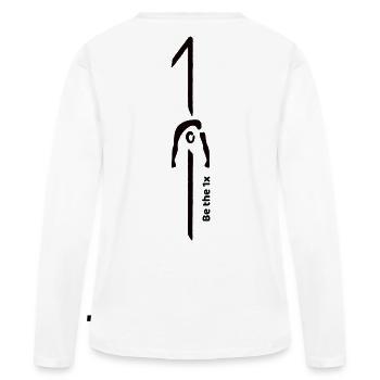 Be The 1x - Women's Premium Organic Long Sleeve Shirt - white - Back - Julia (174cm)