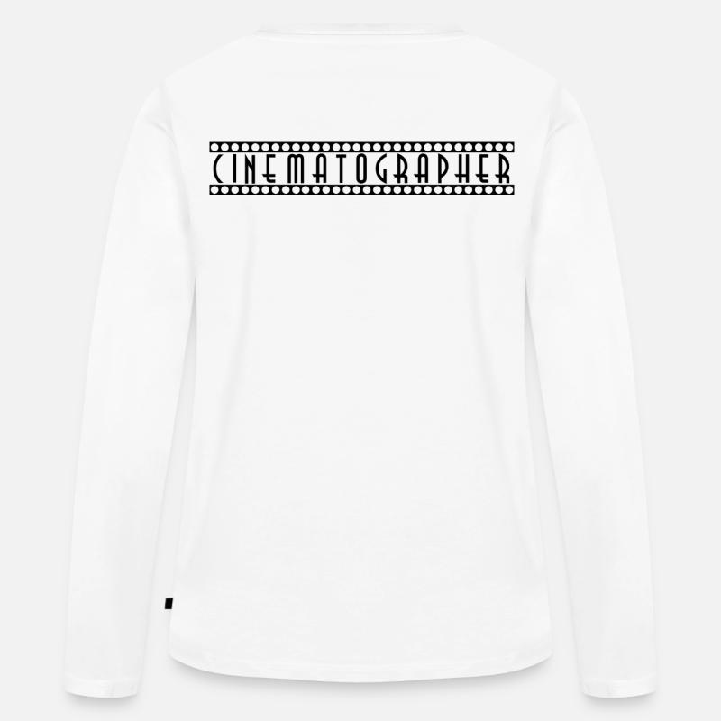 Kameramann - Frauen Premium Bio Langarmshirt - Weiß