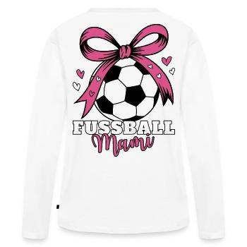 Football Mommy Pink Bow - Women's Premium Organic Long Sleeve Shirt - white - Back - Julia (174cm)