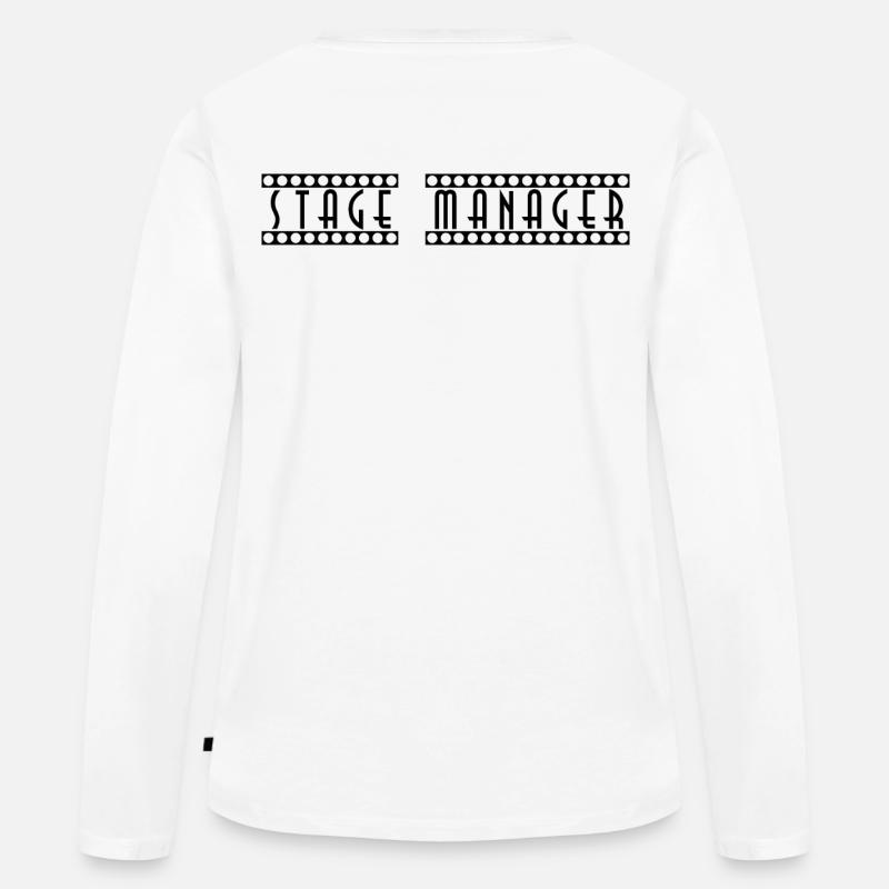 Stage_Manager - Frauen Premium Bio Langarmshirt - Weiß