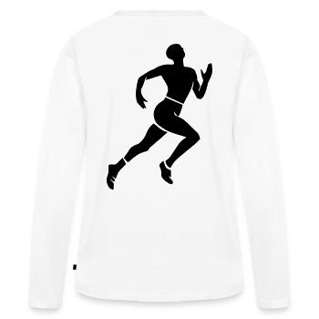 athlétisme - T-shirt manches longues Premium bio Femme - blanc - Dos - Julia (174cm)