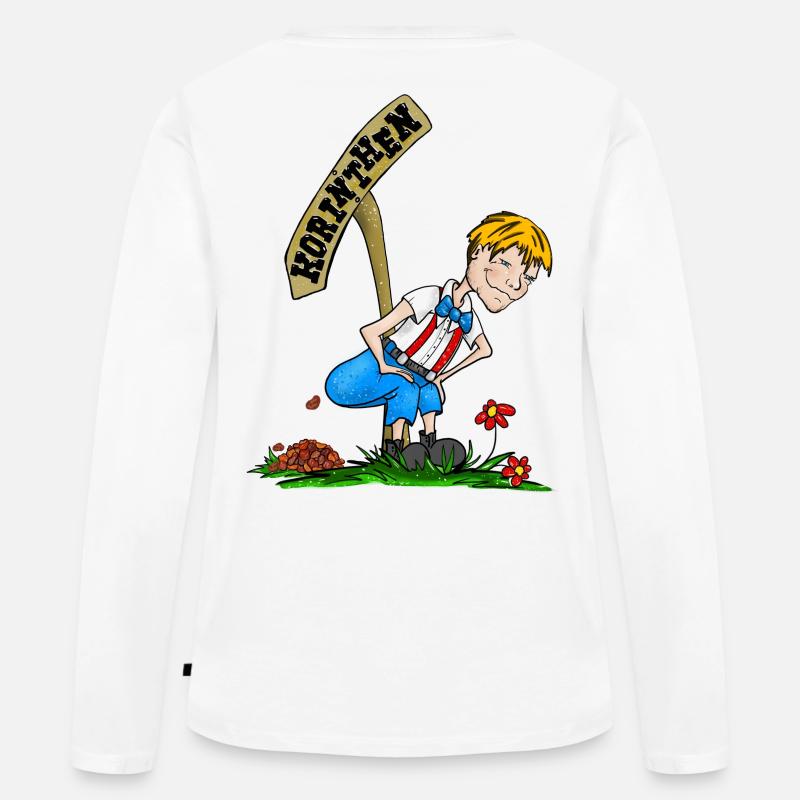 Korinthenkacker blond - Frauen Premium Bio Langarmshirt - Weiß
