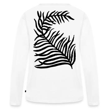 Planter - T-shirt manches longues Premium bio Femme - blanc - Dos - Julia (174cm)
