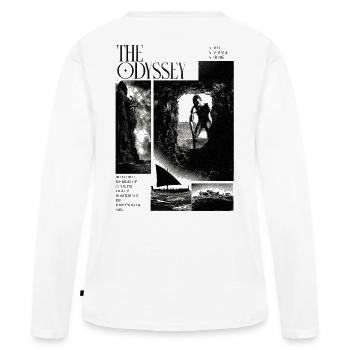 Le voyage d’Ulysse - T-shirt manches longues Premium bio Femme - blanc - Dos - Julia (174cm)