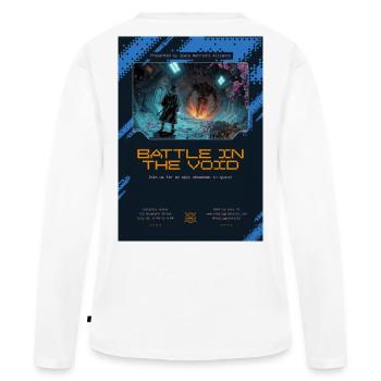 Space Samurai - Schlacht in der Leere - Frauen Premium Bio Langarmshirt - Weiß - Hinten - Julia (174cm)