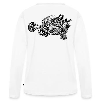 Little cute frogfish - Women's Premium Organic Long Sleeve Shirt - white - Back - Julia (174cm)