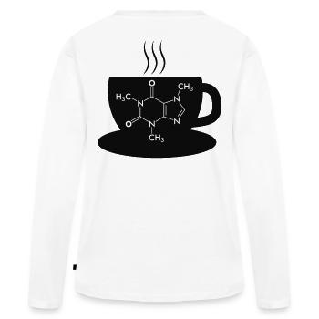 Chemistry Caffeine Molecule - Women's Premium Organic Long Sleeve Shirt - white - Back - Julia (174cm)