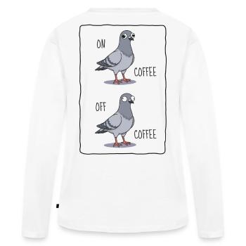 AU CAFÉ / HORS CAFÉ - Taube - T-shirt manches longues Premium bio Femme - blanc - Dos - Julia (174cm)