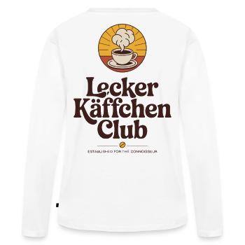 Coffee Delicious, Coffee Club, Espresso Cafe, Barista - T-shirt manches longues Premium bio Femme - blanc - Dos - Julia (174cm)