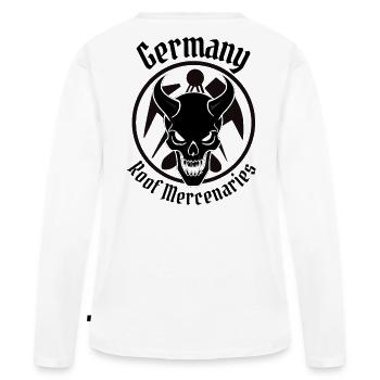 Mercenaires de toit allemands - T-shirt manches longues Premium bio Femme - blanc - Dos - Julia (174cm)