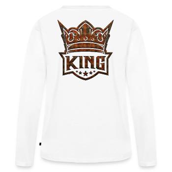 Roi - T-shirt manches longues Premium bio Femme - blanc - Dos - Julia (174cm)