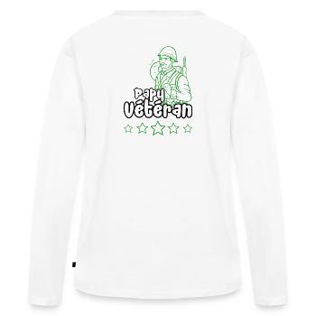 Papy vétéran - T-shirt manches longues Premium bio Femme - blanc - Dos - Julia (174cm)