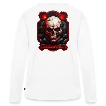 Hardcore - Frauen Premium Bio Langarmshirt - Weiß - Hinten - Julia (174cm)