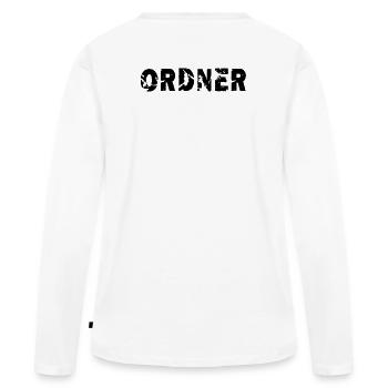 Folder Staff Doorman Security - Women's Premium Organic Long Sleeve Shirt - white - Back - Julia (174cm)