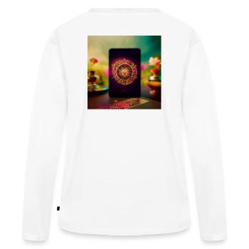 La roue de la fortune - T-shirt manches longues Premium bio Femme - blanc - Dos - Julia (174cm)