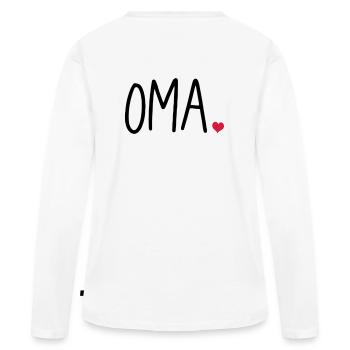 mamie - T-shirt manches longues Premium bio Femme - blanc - Dos - Julia (174cm)