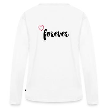 herz forever - T-shirt manches longues Premium bio Femme - blanc - Dos - Julia (174cm)