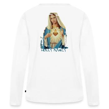 Jesus-Heilige Maria Religion - Frauen Premium Bio Langarmshirt - Weiß - Hinten - Julia (174cm)