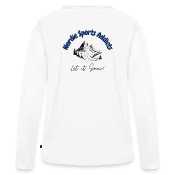 Nordic Sports Addicts - Let it Snow - T-shirt manches longues Premium bio Femme - blanc - Dos - Julia (174cm)