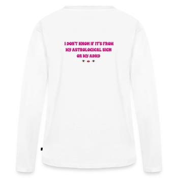 Astro ADHD girly - T-shirt manches longues Premium bio Femme - blanc - Dos - Julia (174cm)