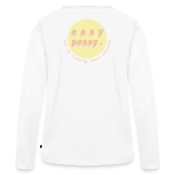 Cercle facile et facile - T-shirt manches longues Premium bio Femme - blanc - Dos - Julia (174cm)