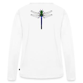 Neon Dragonfly Kybalion Combination Design Woman - Frauen Premium Bio Langarmshirt - Weiß - Hinten - Julia (174cm)