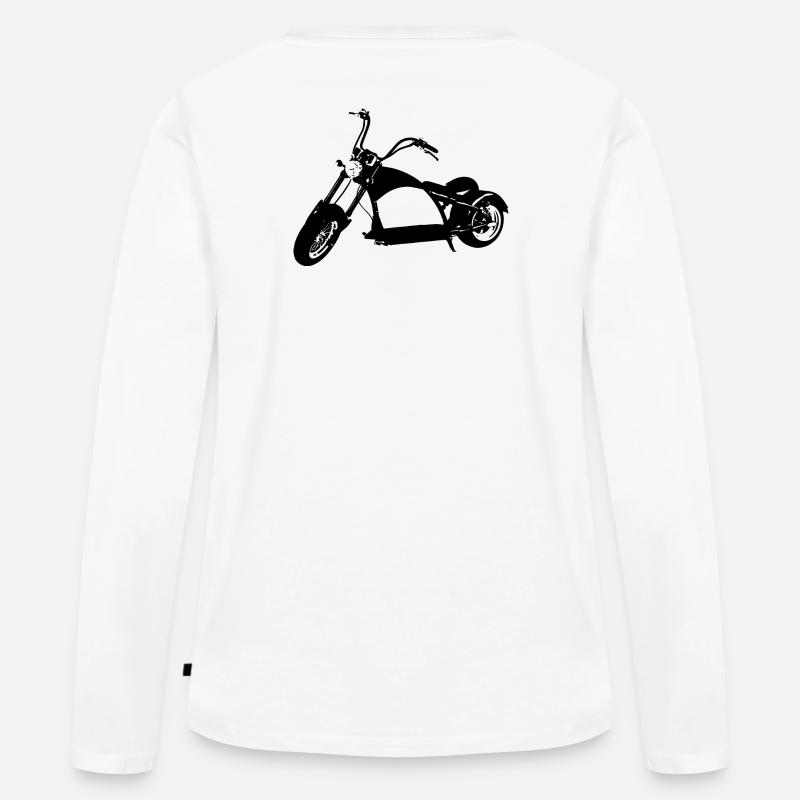 E-Chopper - Frauen Premium Bio Langarmshirt - Weiß