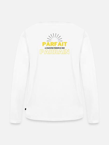 T-Shirt für den perfekten Paten - Frauen Premium Bio Langarmshirt - Weiß