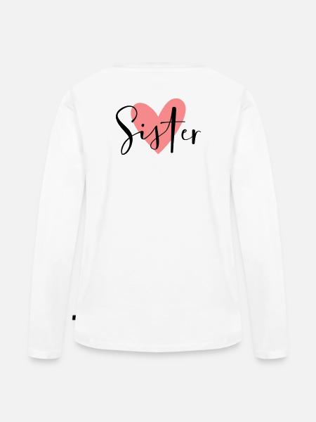 Zuster Hart Zuster Hart Geachte broers en zussen - Vrouwen Premium Bio shirt met lange mouwen - wit