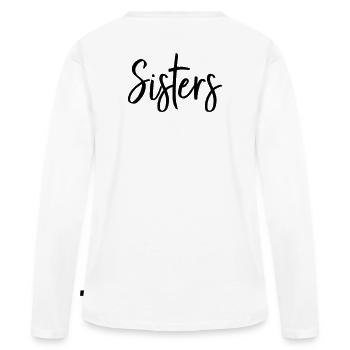 La meilleure amie de Soeur cadeau de partenaire - T-shirt manches longues Premium bio Femme - blanc - Dos - Julia (174cm)